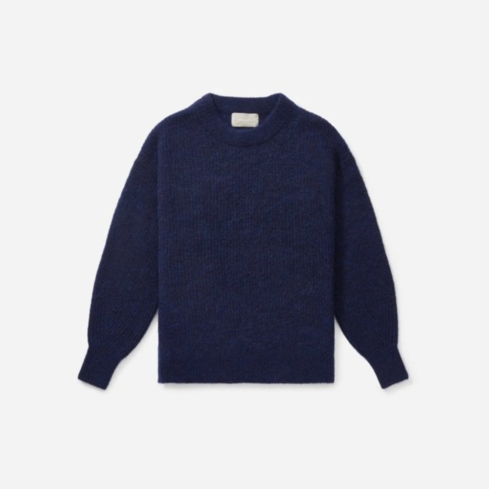Everlane The Alpaca Crew - Heathered Cobalt - Picture 7 of 10